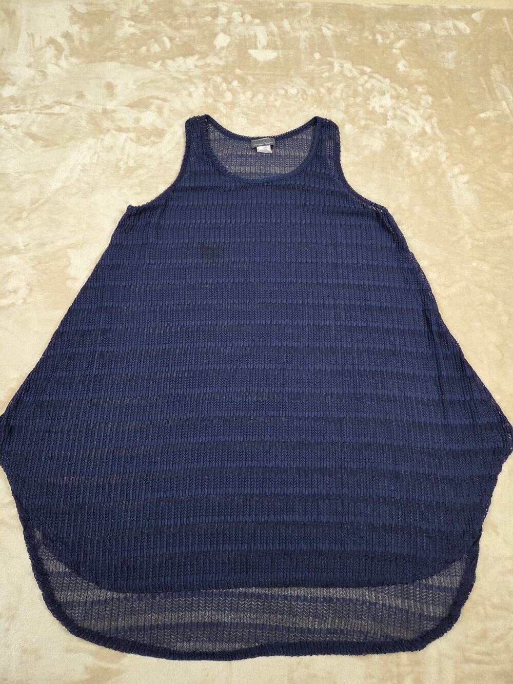 Jordan Taylor Navy Blue Mesh Swim Cover-Up